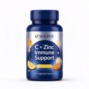 WILPUS C + Zinc Immune Support – Honey Lemon gummies