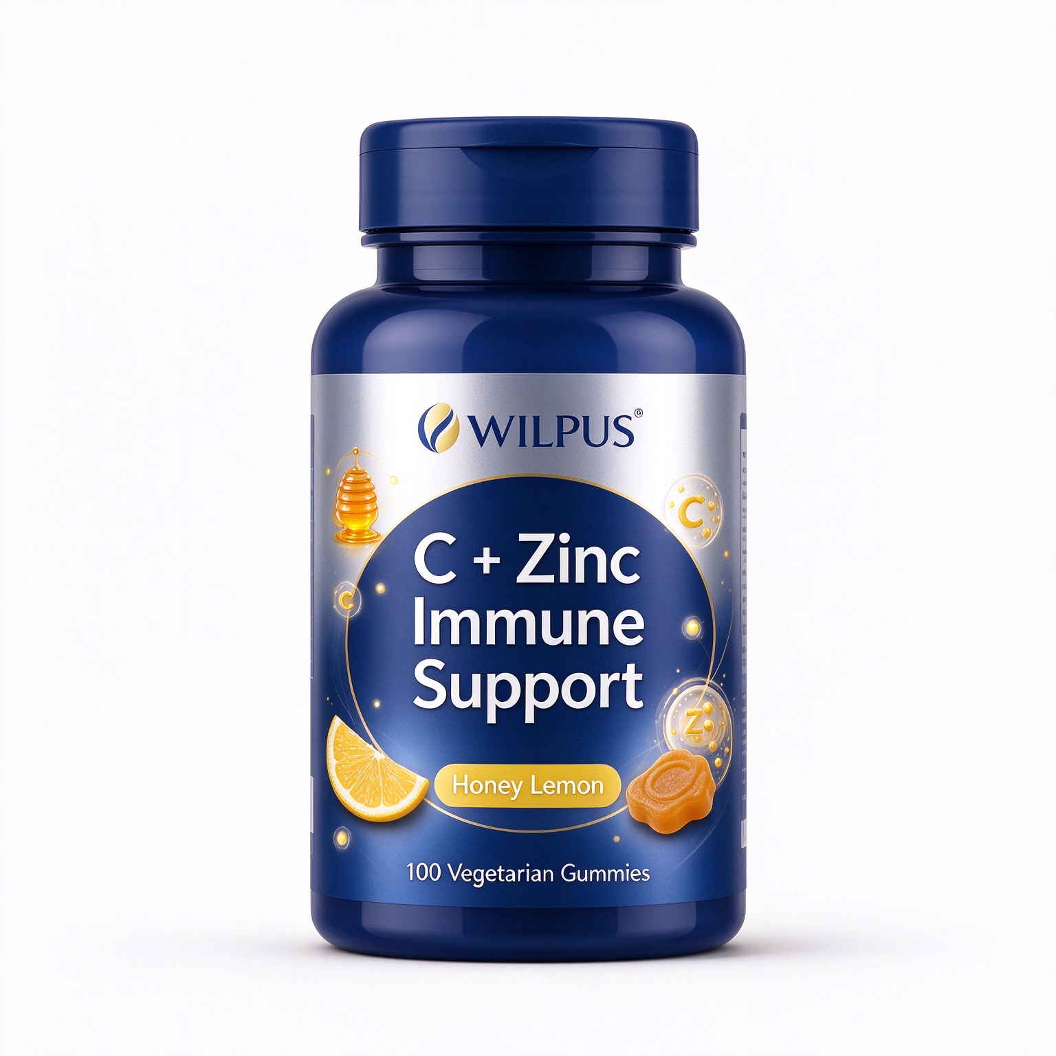 WILPUS C + Zinc Immune Support – Honey Lemon gummies